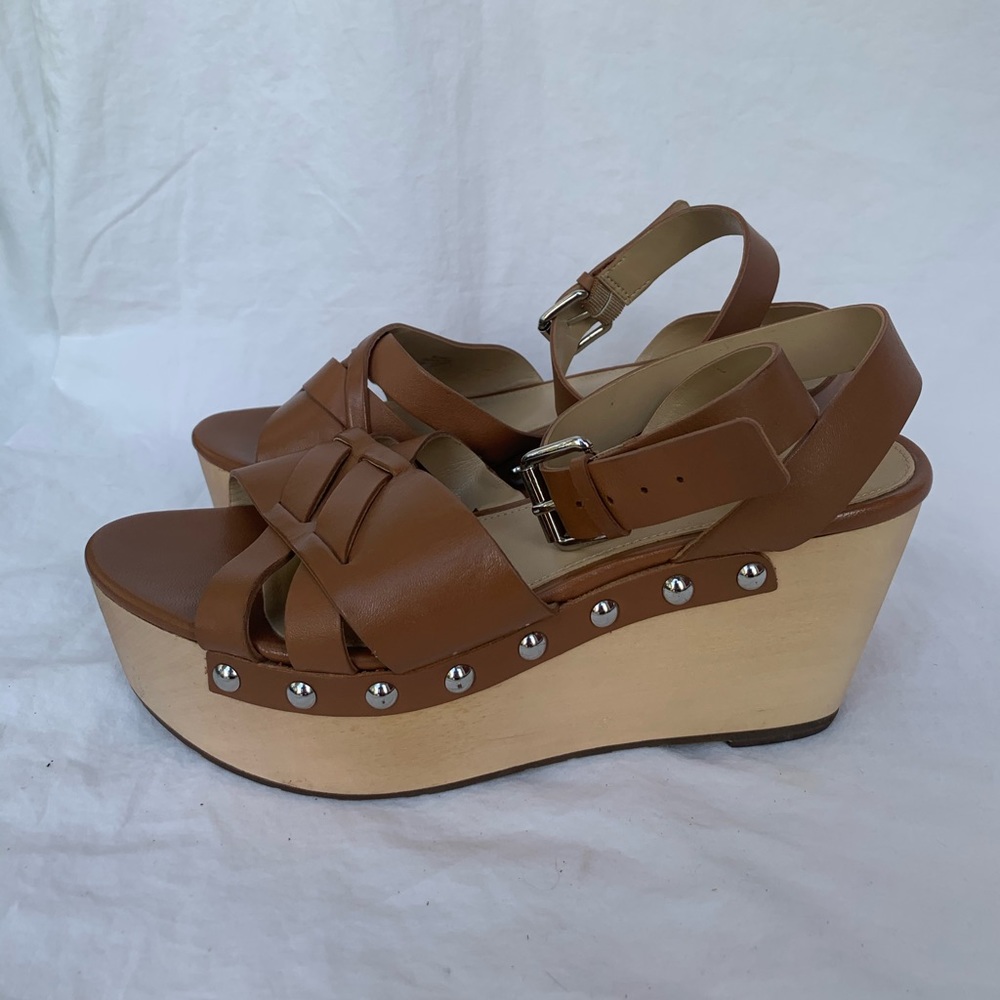 Marc Fisher leather wrapped platform sandals